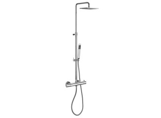 Душова система Paffoni Birillo Square, з термостатом, верхній душ 20х20 см, Chrome (ZCOL641LIQCR)