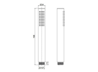 Ручний душ Paffoni Inox Tech, Steel (ZDOC132AC)