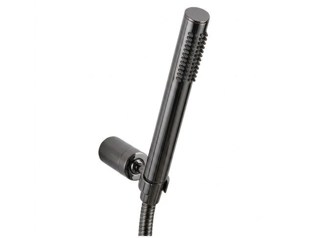 Душовий гарнітур Paffoni Master з тримачем та шлангом 150 см, Black Chrome (ZDUP036NKN)