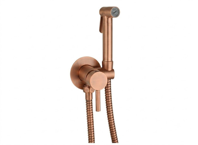 Гігієнічний душ із змішувачем Paffoni Tweet Round Mix, Brushed Copper (ZDUP110RMSP)