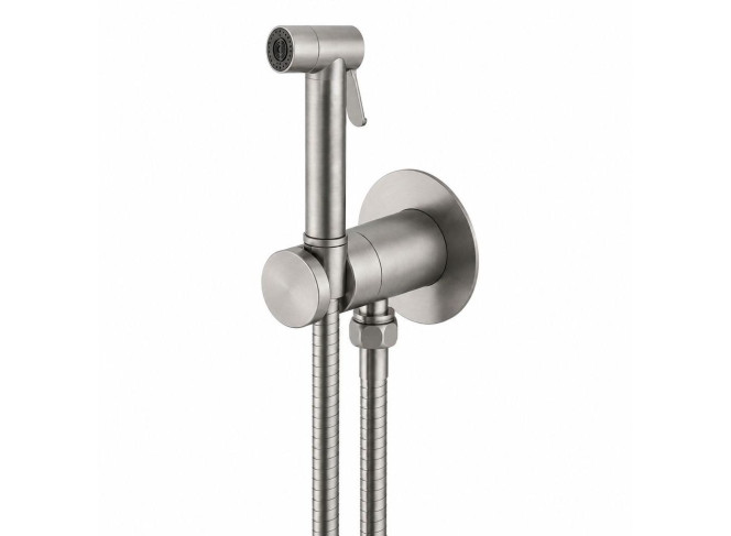 Гігієнічний душ Paffoni new BIDET KIT із запірним кріпленням змішувача, сталь (ZDUP128ST)