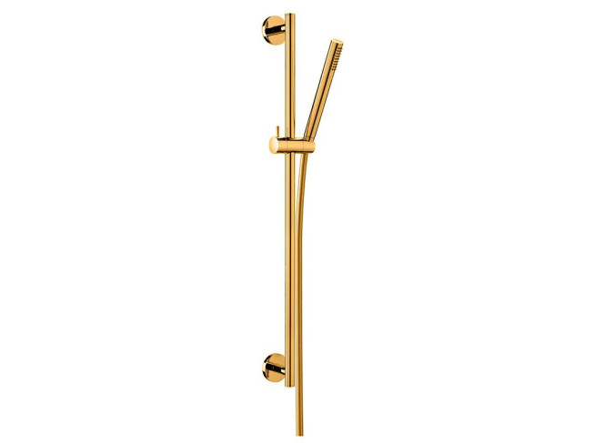 Душовий гарнітур Paffoni Light LIFE на штанзі з ручним душом, шланг 150 см, Honey Gold (ZSAL135HG)