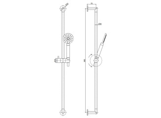 Фото - Душовий гарнітур Paffoni Inox Tech, тримач, ручний душ, шланг 150 см, Steel (ZSAL215AC)