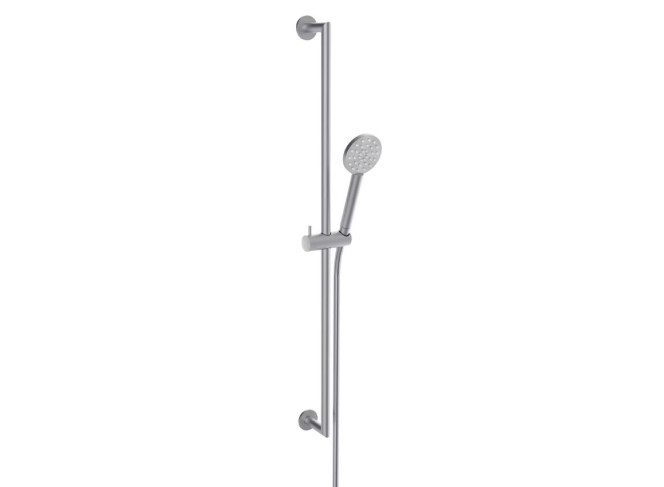 Душовий гарнітур Paffoni Inox Tech, тримач, ручний душ, шланг 150 см, Steel (ZSAL215AC)