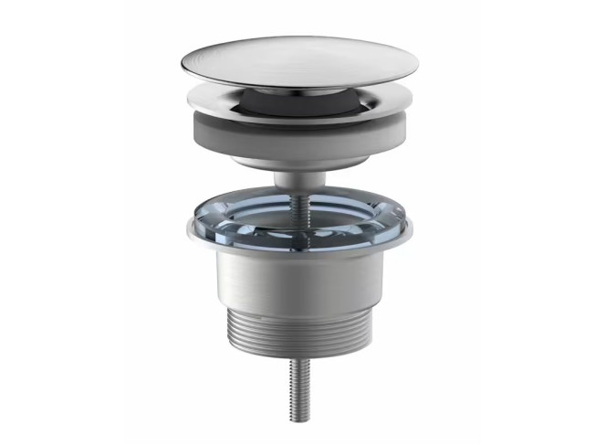Донний клапан Paffoni Inox Tech, Clic-Clac, Steel (ZSCA078AC)