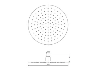 Верхній душ Paffoni Inox Tech 316, Steel (ZSOF308AC)