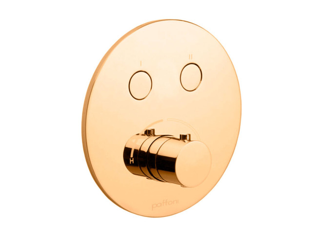 Змішувач для душу Paffoni Compact box, зовнішня частина, 2 функції, медове золото (CPM018HG)