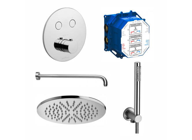 Душовий набір Paffoni Compact-M Tondo, хром (Kit Compact-M Tondo)