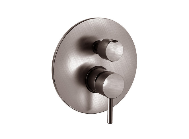 Змішувач для ванни/душу Paffoni Light на 2 виходи, Brushed Black Chrome (LIG018NKNSP)