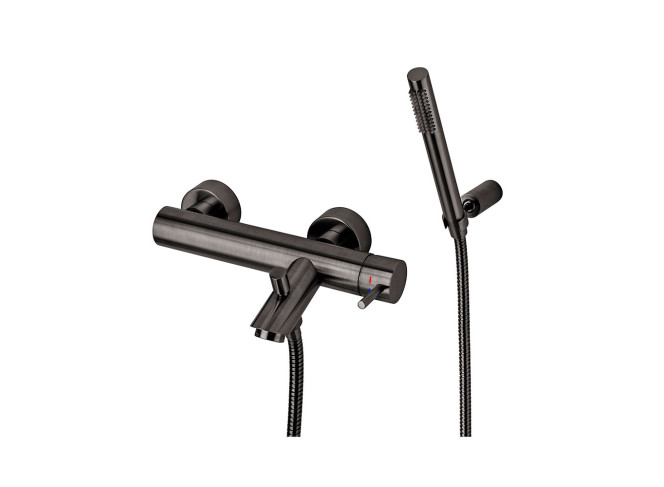 Змішувач для ванни/душу з душем Paffoni Light, Brushed Black Chrome (LIG023NKNSP)