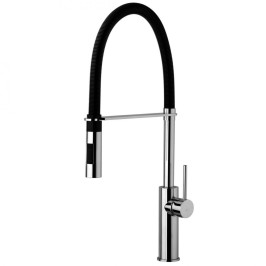 Змішувач для мийки Paffoni Light Professional, хром/чорний матовий (LIG179CRNO)