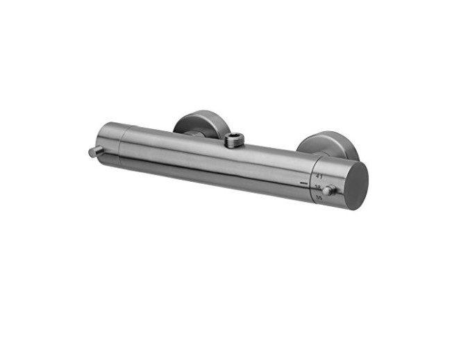 Змішувач для душу з термостатом Paffoni Steel, сталь (STEELQ168RAC)